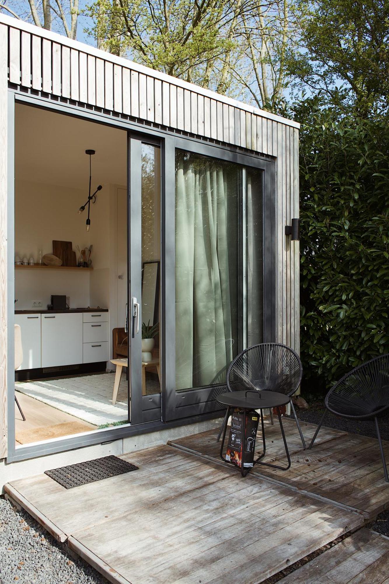 ElahuizenModern Tiny House Op Rustig Watersportpark别墅 外观 照片